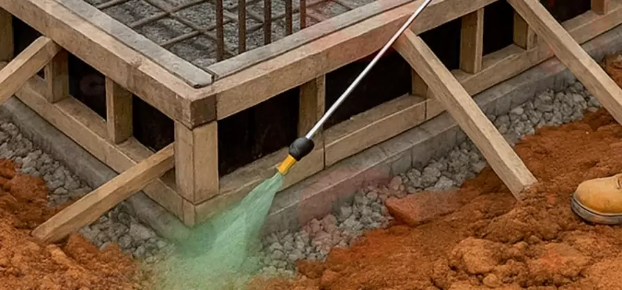 Foundation Slab Termite Treatment in Meridian